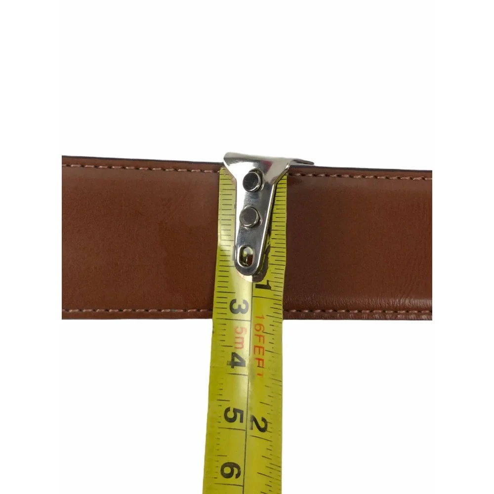 Perry Ellis Mens 40 Reversible Belt Black Brown Bonded Leather NWT $39.5